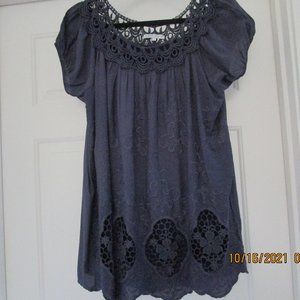 Women's Long Navy Top- Tempo Paris